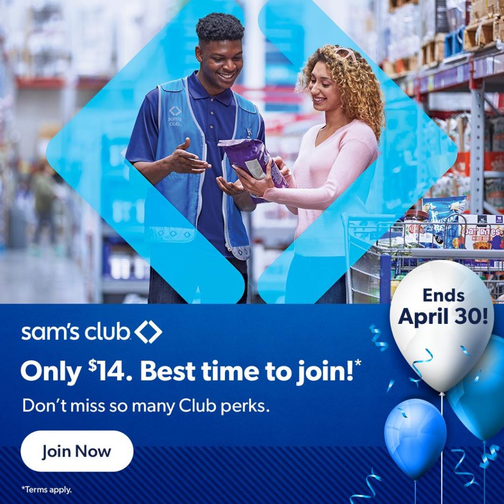 Sams Club membership only $14