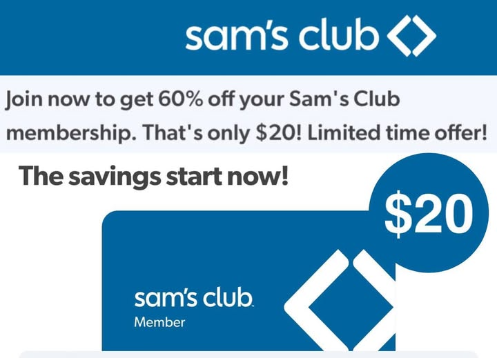 Sam's Club membership offer deal